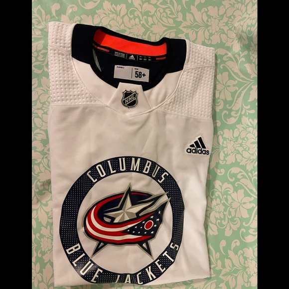 Mens Adidas Columbus Blue Jackets Pe Mic Authentic NHLPractice Jersey
